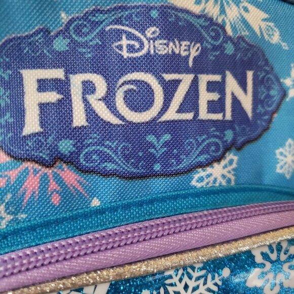 Disney  Frozen Backpack Elsa Blue White Snowflakes 12"w x 16"h - Picture 7 of 13